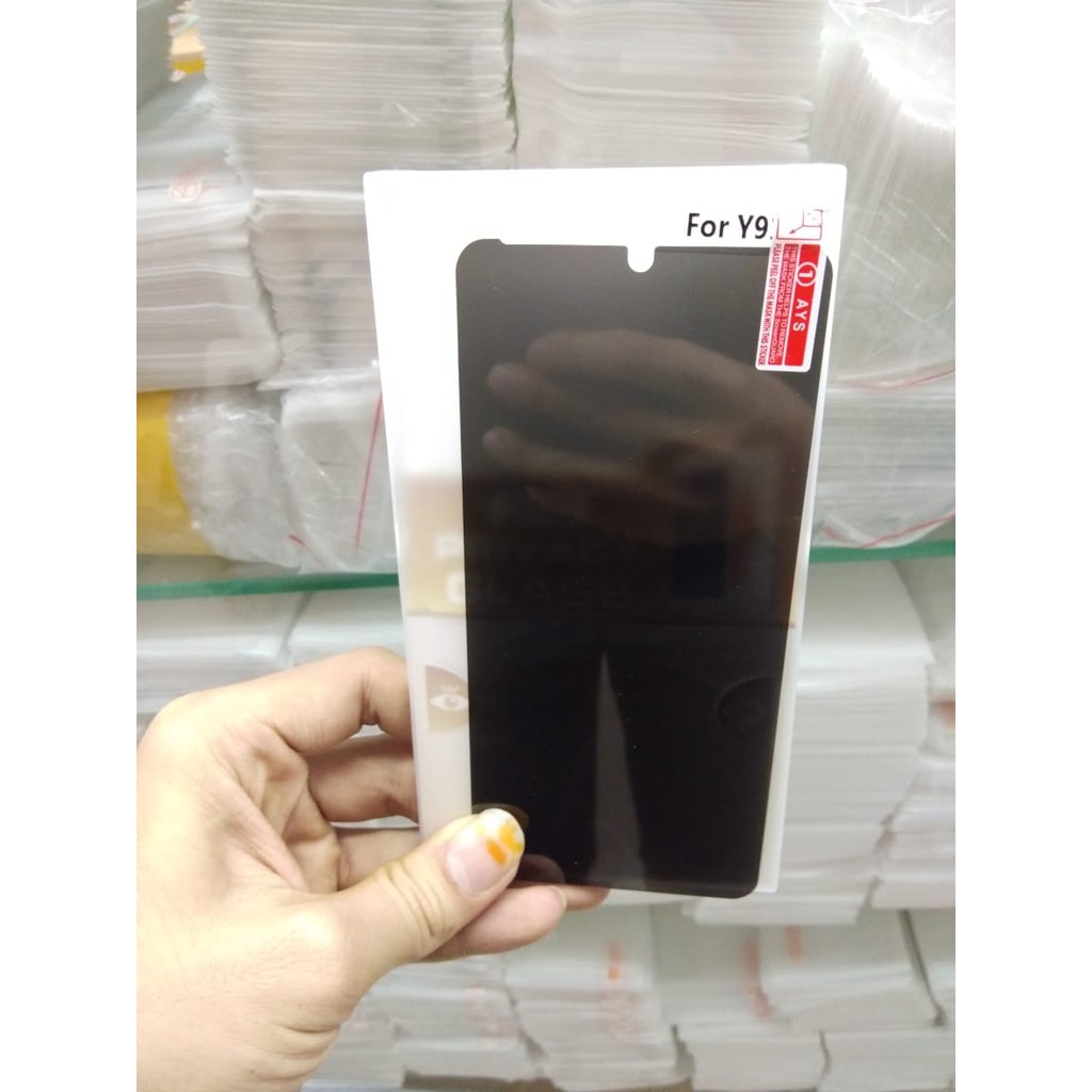 TEMPERED GLASS ANTI SPY VIVO Y91 - Y90 - Y9S -PREMIUM ANTI GORES KACA PRIVASI - SCREEN PROTECTOR