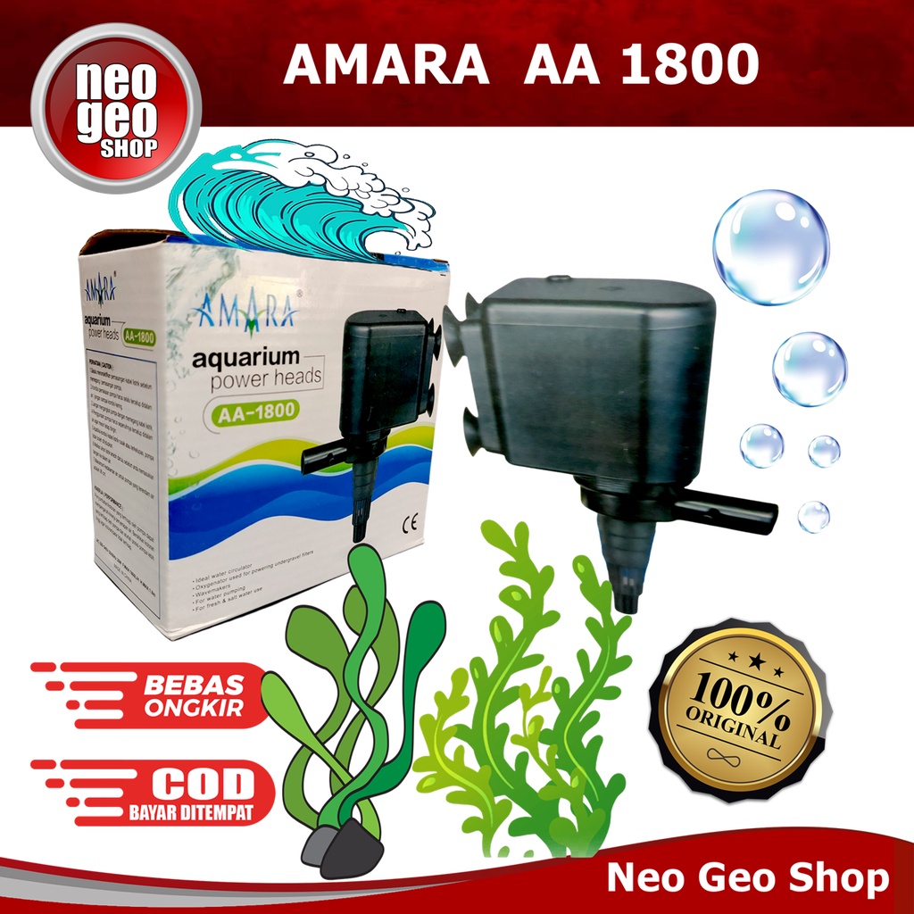 AMARA AA1800 AA 1800 Mesin pompa celup power heads Aquarium Aquascape