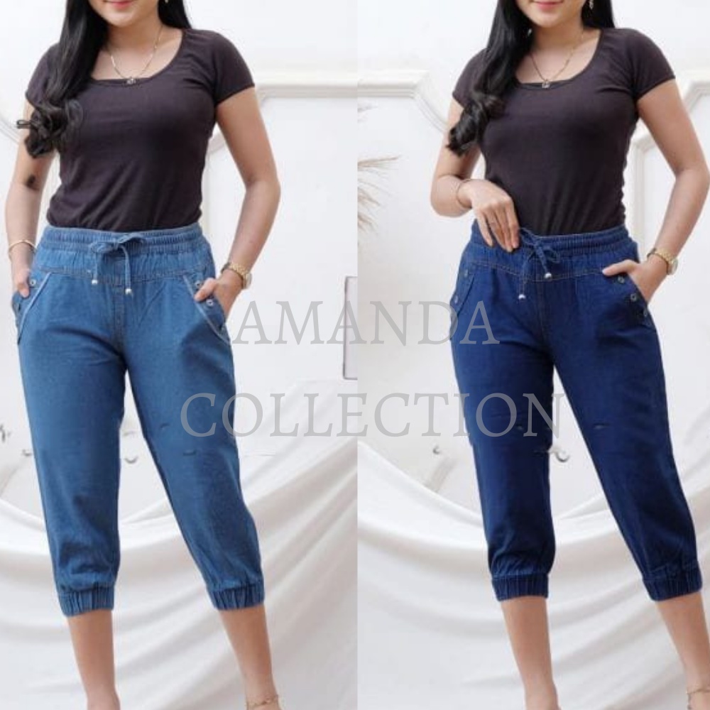 Termurah /Celana Jogger pendek levis wanita 7/8 super jumbo Celana harian / santai Wanita Dewasa Cel