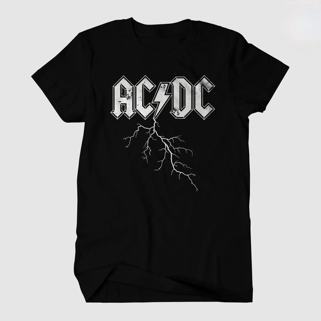 INDOSAN-BAJU KAOS DISTRO ACDC-KAOS DISTRO KLASIK KEREN-REAL PICT-BISA COD