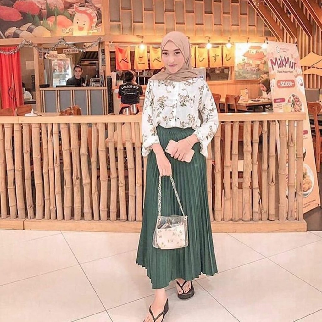 ROK PLISKET/MIDI SKIRT/MURAH