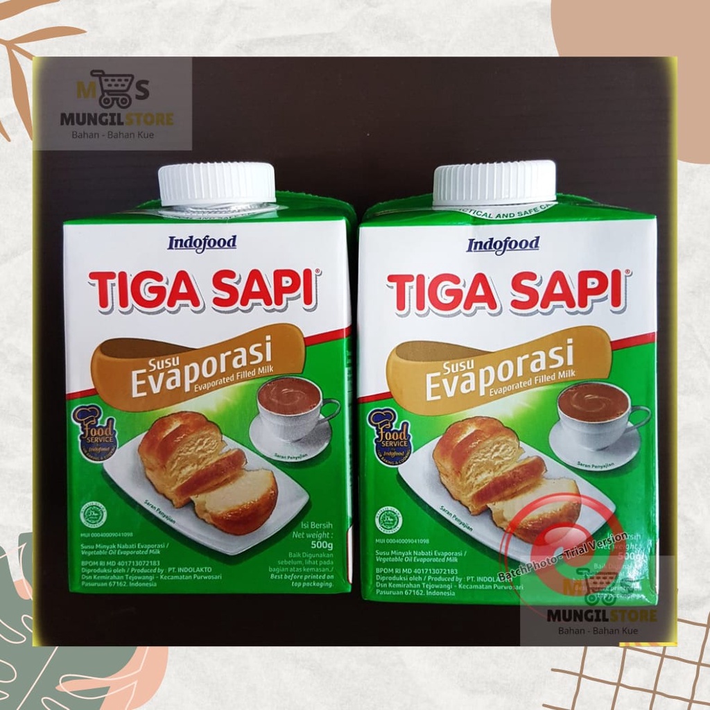 

Susu Evaporasi Tiga Sapi Indofood 500g