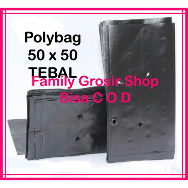 Polybag 50x50/polibag 50 x 50/polibek Plastik tebal, awet dan murah (kemasan 500 gram)