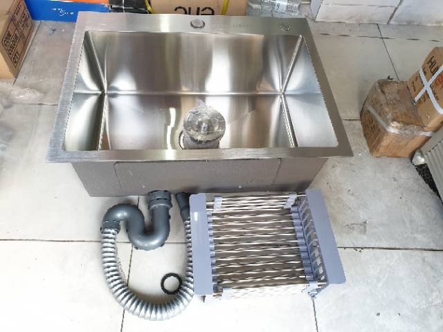 KITCHEN SINK / Bak cuci piring tebal stainless 304 tebal 3mm 60cm PROMO