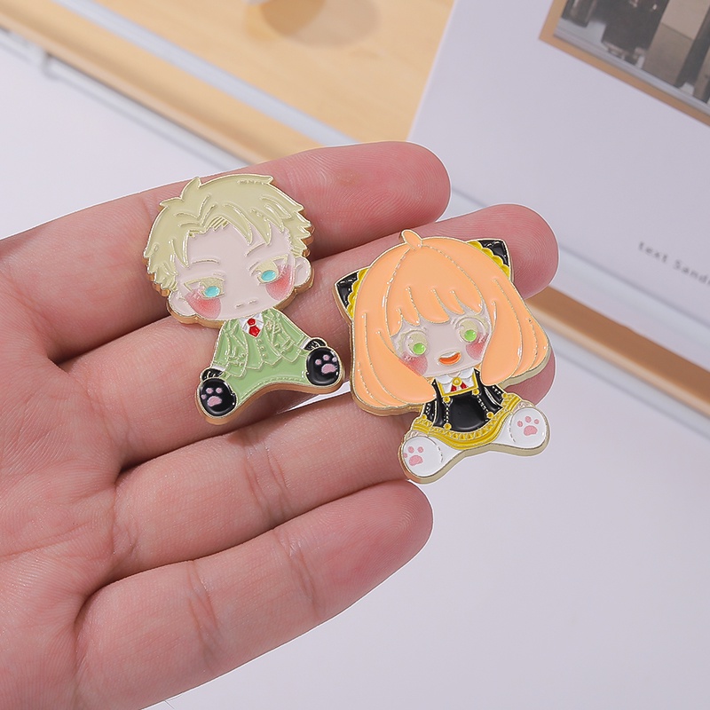 Bros Pin Desain Kartun Anime Spyxfamily Untuk Aksesoris Pakaian