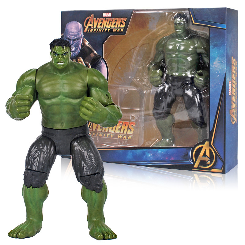 Asli 17 cm Marvel Avengers Action Figure Spider Man Hulk Captain America Thor Thanos Black Janda Hawkeye Boneka Endgame Mainan Boneka