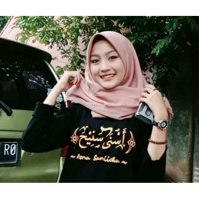 Kaos sablon font arab sesuka hati  (Font arab, latin, atau gambar bisa)