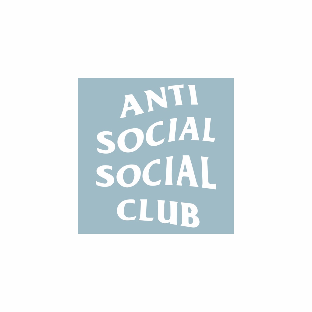 

Cutting Sticker Decal "Anti Social Social Club