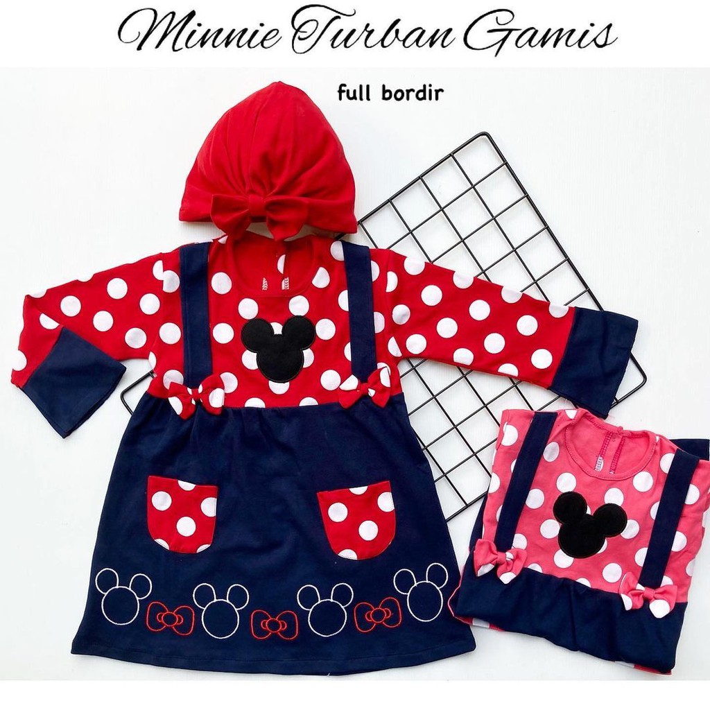 mnie turban GAMIS  Baju Muslim Hijab Lucu Fashion Anak Bayi Perempuan Cewek Terlaris babeebabyshop