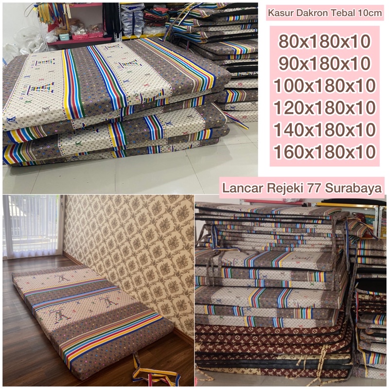 Jual Kasur lipat dacron 120x180cm tebal 10cm kasur lipat dakron kasur