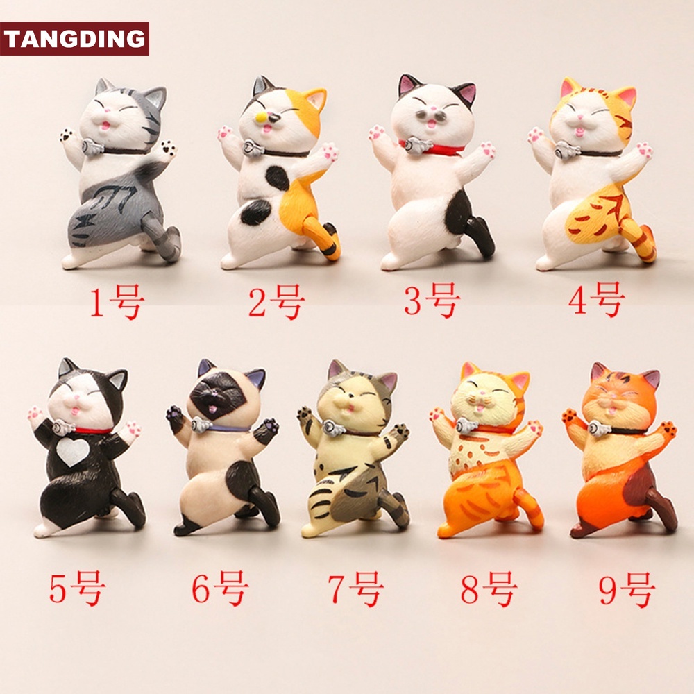 (Cod Tangding) Mainan Boneka Tangan Kucing Kartun 9 Warna Ukuran 5cm