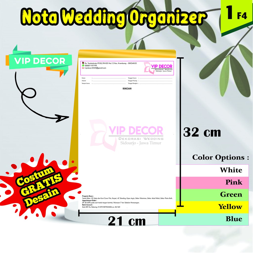 

Nota Kekinian Custom F4 Rangkap Terjangkau Desain Gratis