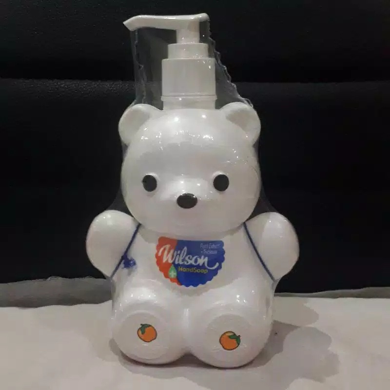 Wilson PUMP bear beruang isi sabun cuci tangan 400 ml free botol pump 5 varian dengan triclosan sebagai antibakteri souvenir nikah ulang tahun pesta baksos hampers botol sabun wedding