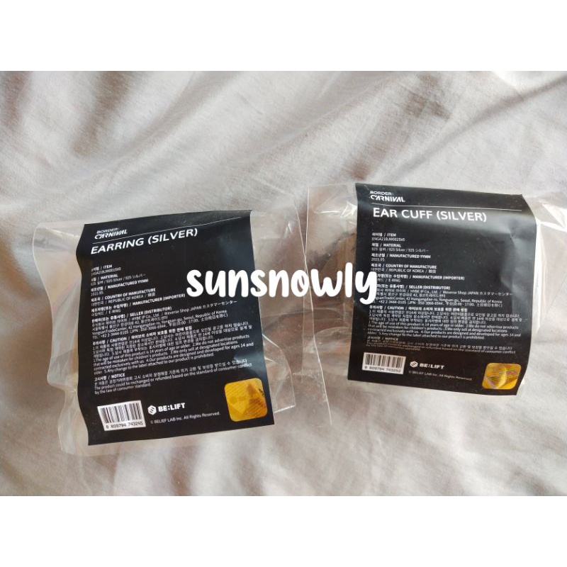 EARRING EARCUFFS ENHYPEN UNIFORM BORDER : CARNIVAL