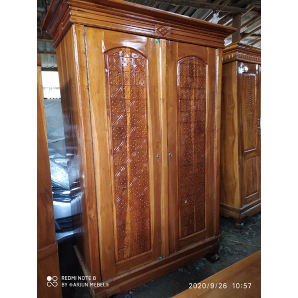 lemari jati 2 pintu