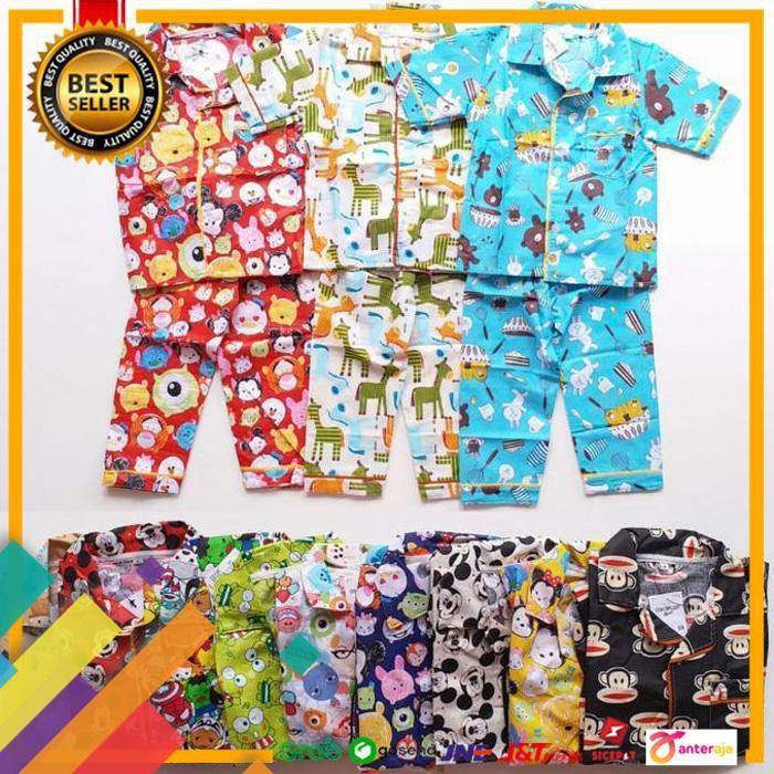 BIG SALE.. PIYAMA BAJU TIDUR ANAK LAKI PEREMPUAN KATUN CATRA OSHKOSH (2-4THN) ..TERMURAH