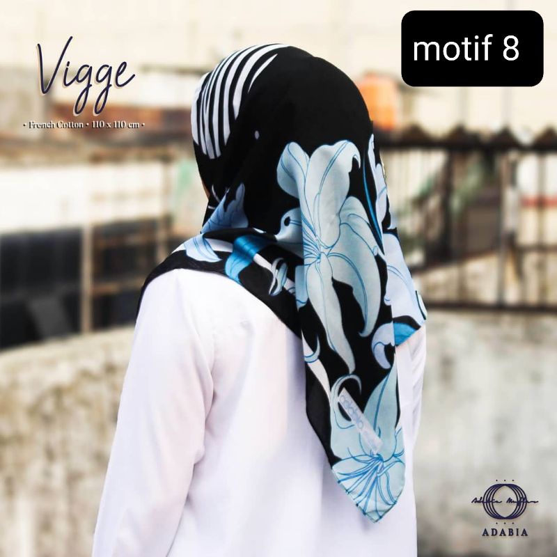 Hijab segiempat  Vigge motif by Adabia mufler