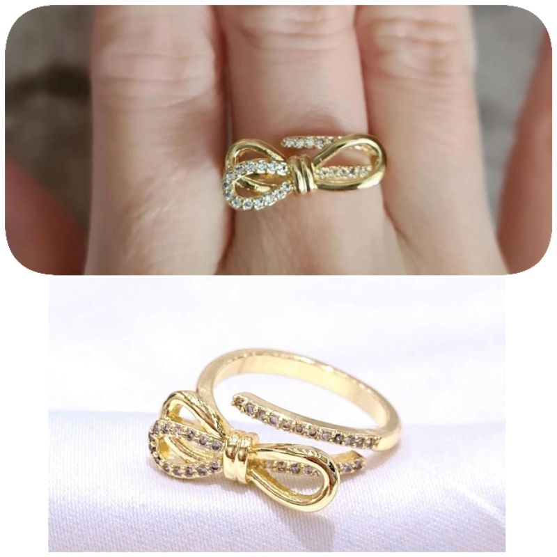 Cincin Titanium Asli gold free size Premium Quality Anti Karat Anti Alergi Ring Import Ct08