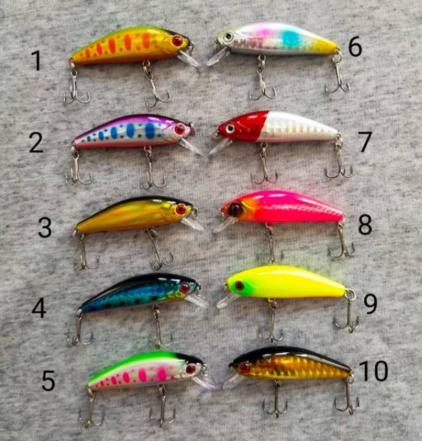 MINNOW minnow Sinking Ultralight Stiker hologram umpan pancing kesting Casting Termurah