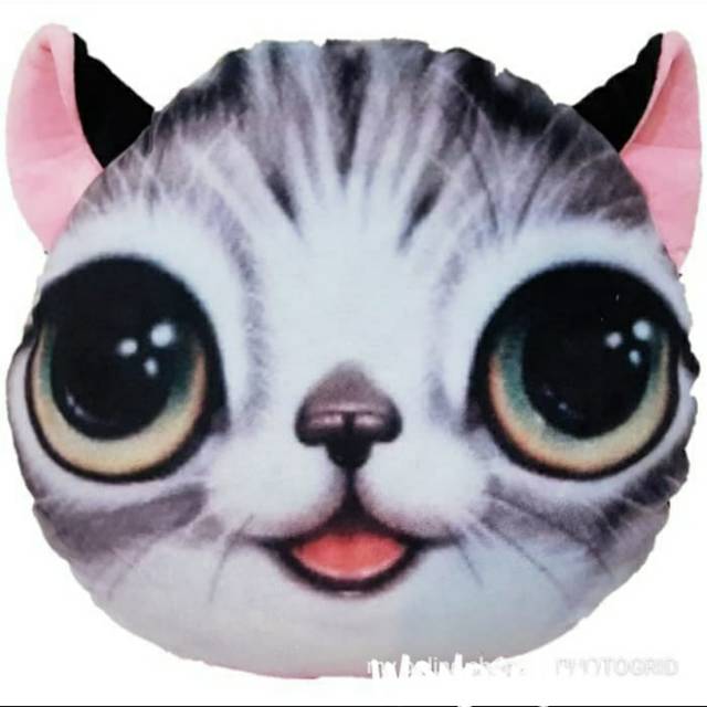 Boneka bantal kucing 3 D/ bantal karakter kucing / perlengkapan dekorasi rumah