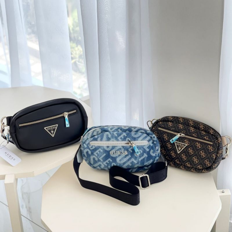 Tas Denim | Tas Guess | Tas Hitam | Slingbag | Branded Bag | Gb375