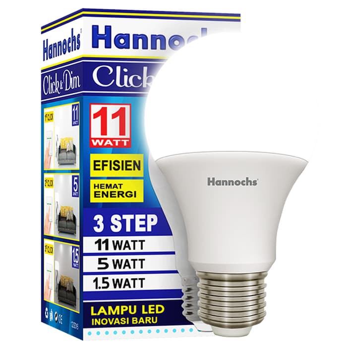 Lampu LED Hannochs Click n Dim / Bohlam LED tdk perlu dimmer