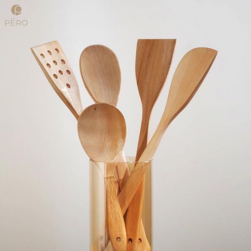 pero spatula Wooden set isi 5, sulit kayu
