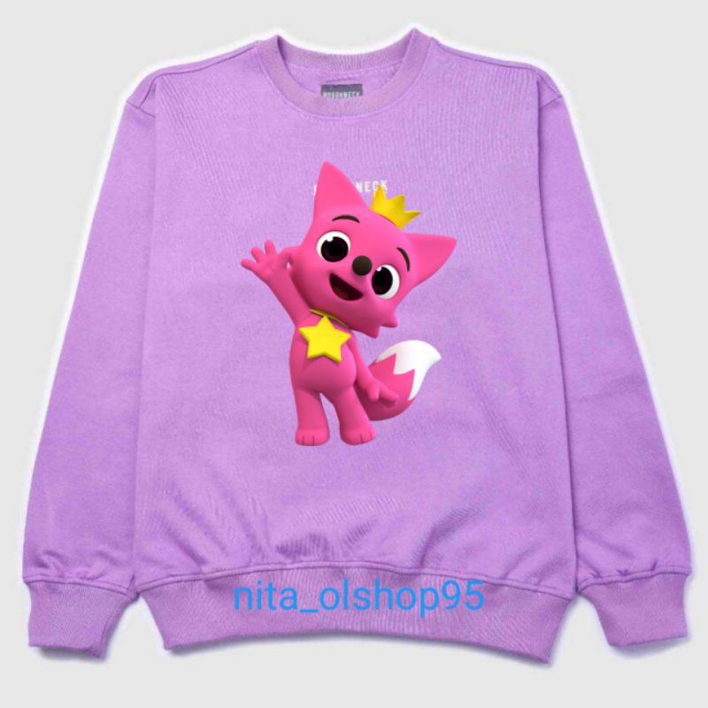 sweater anak crewneck ungu Lilac pink baby pinkpong