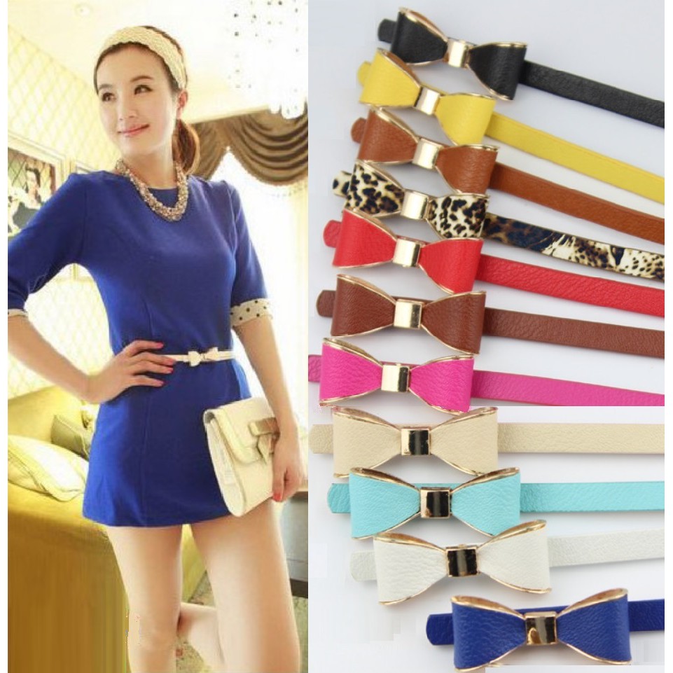 Ikat Tali Pinggang KECIL THIN PITA Fashion Korea Women Gasper Pin Buckle PU Leather Belt