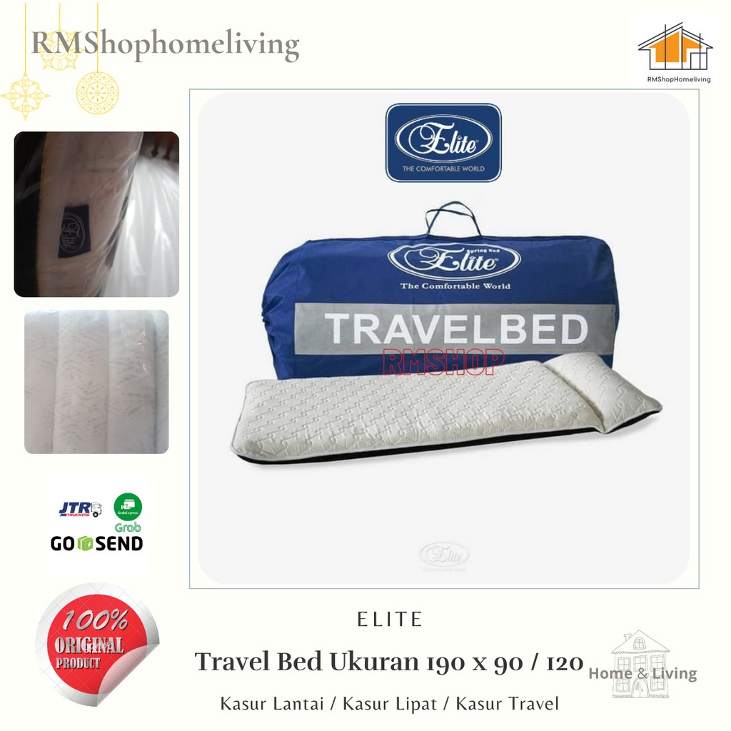 Elite Travel Bed / Kasur Lantai / Kasur Lipat / Kasur Gulung / Kasur Lesehan / Travel Bed Elite