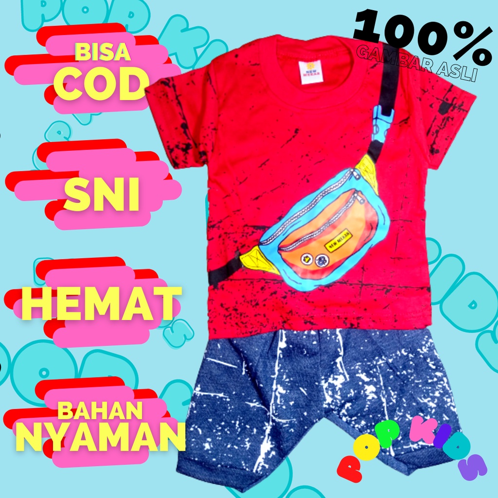 Pop Kids Baju Anak Laki Laki 1 Tahun / Setelan Anak Laki Laki 1 Tahun / Stelan Bayi Laki Laki/ Baju 