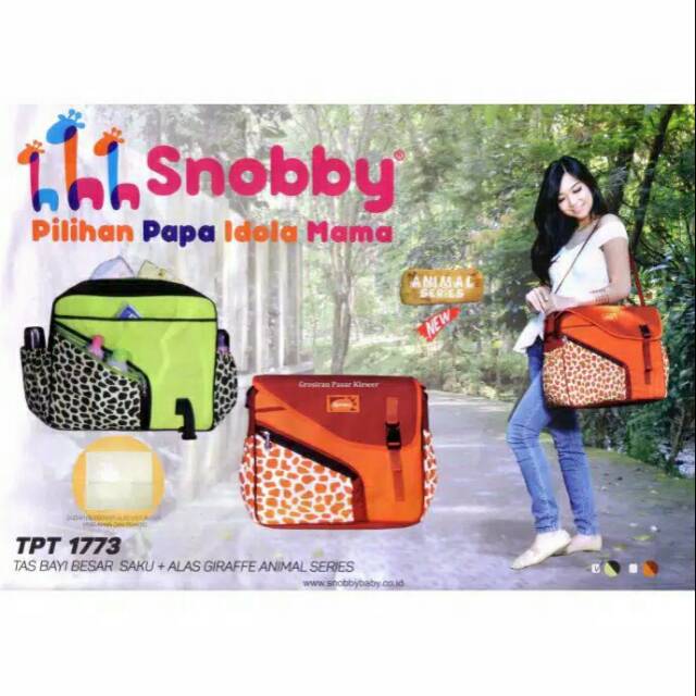 Tas Bayi Besar Snobby Saku + Alas Giraffe Animal Series TPT 1773