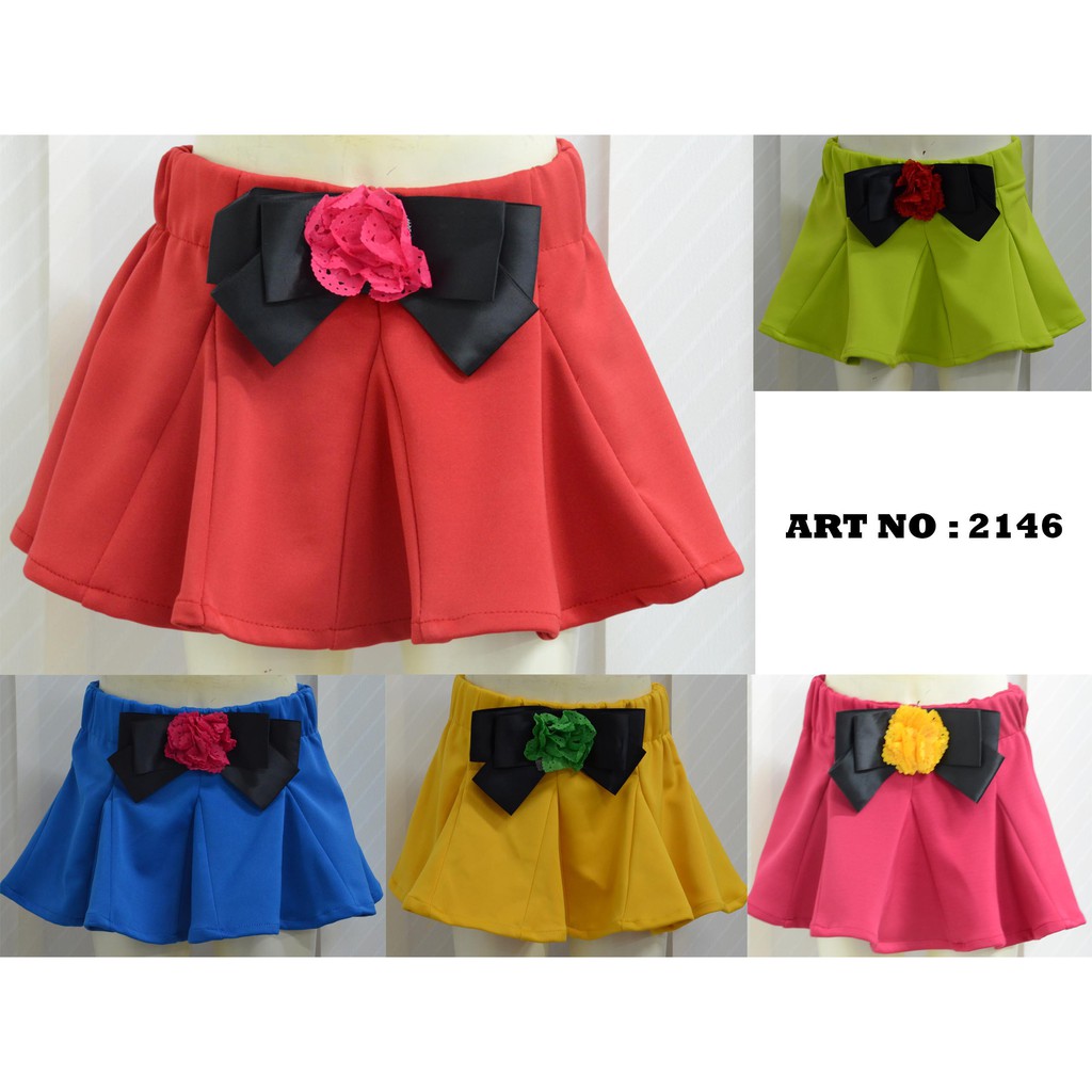 Rok Fashion Anak Perempuan Model Mini Rempel Kaos Velvet