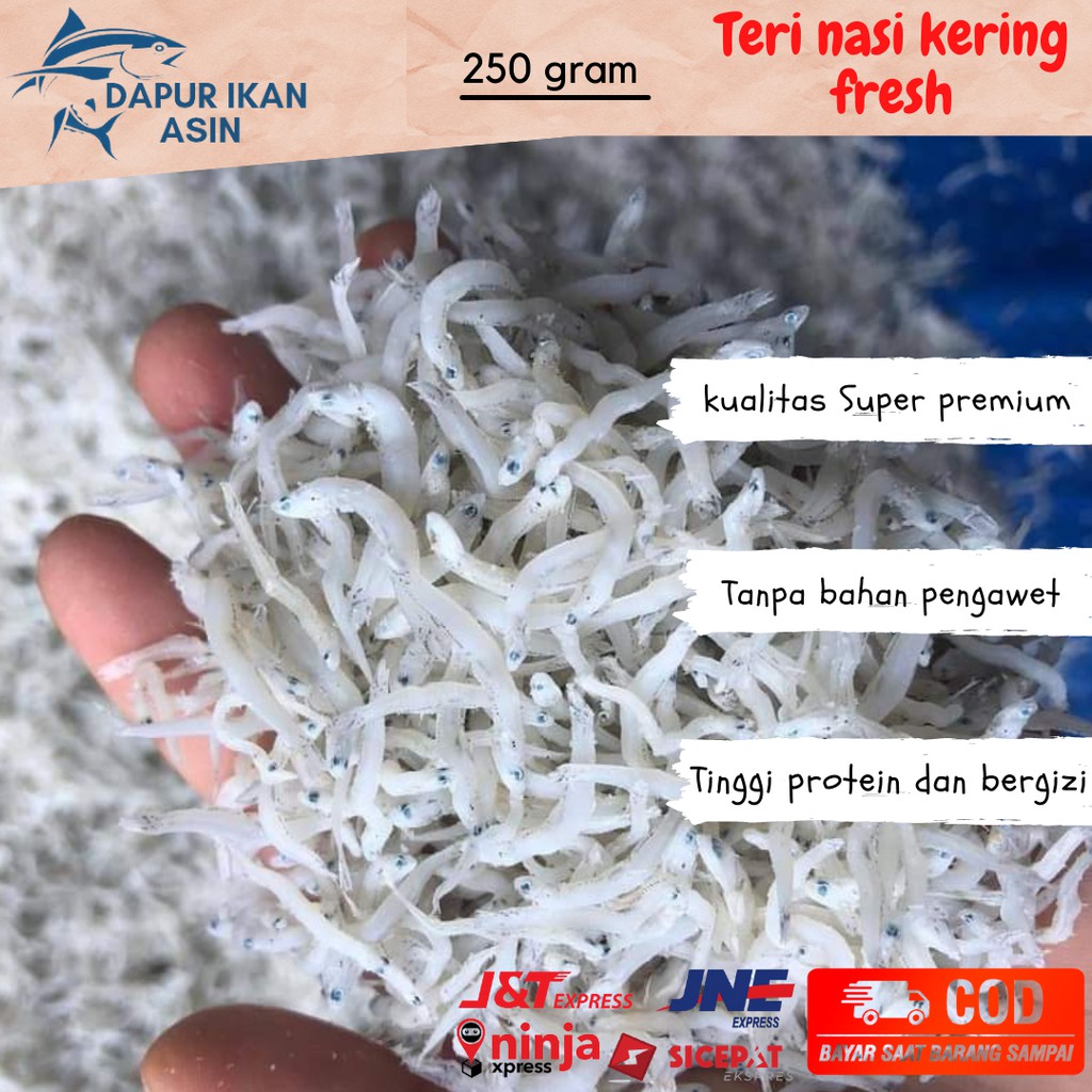 

Ikan Asin Teri Nasi Toge Medan Kering Super 250 gr