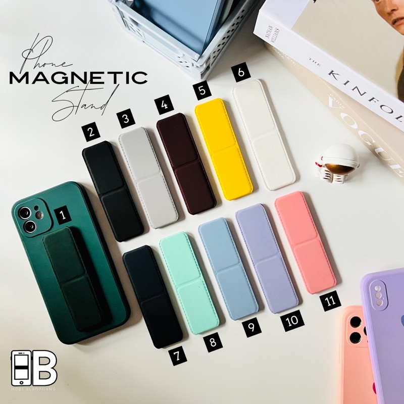 Magnetic Phone Stand 2 in 1 Holder Hp Universal iPhone Android