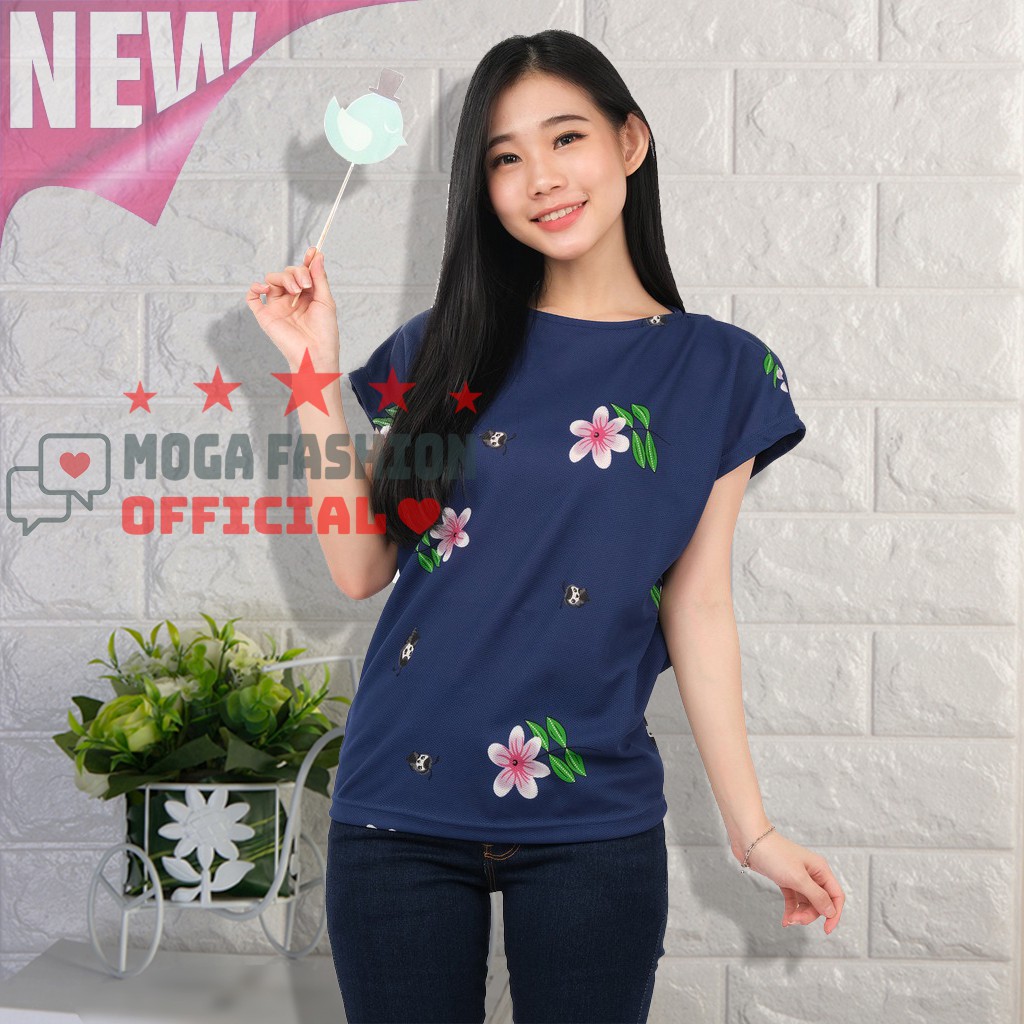 Kaos Jumbo Wanita Batwing Lengan Pendek - Outer Batwing Perempuan Oversize Kekinian Terlaris Atasan