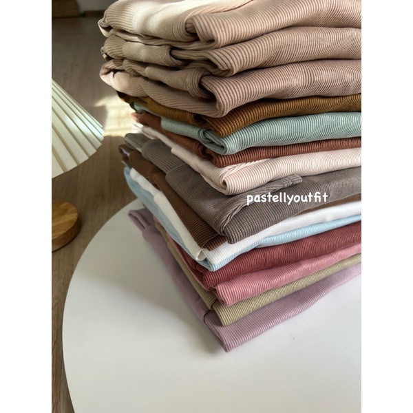 Rib Turtleneck Pria Wanita Leher Tinggi Rib SUPER Premium