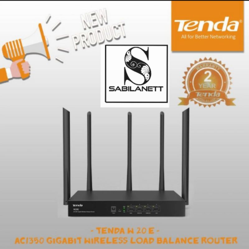 Tenda W20E - AC1350 Gigabit Wireless Load Balance Router
