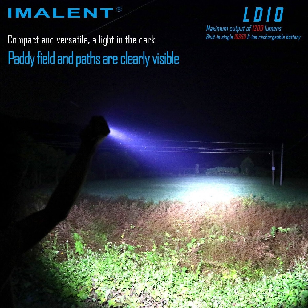 IMALENT LD10 - Thumb-sized Mini Keychain Flashlight 1200 Lumens - Senter Mini Kecil Portabel Seukuran Ibu Jari Super Terang 1200 Lumens