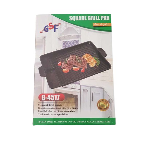 BBQ Square Grill Pan GSF 4517 Panci Alat Panggang Pemanggang Daging Yakiniku - Berkualitas