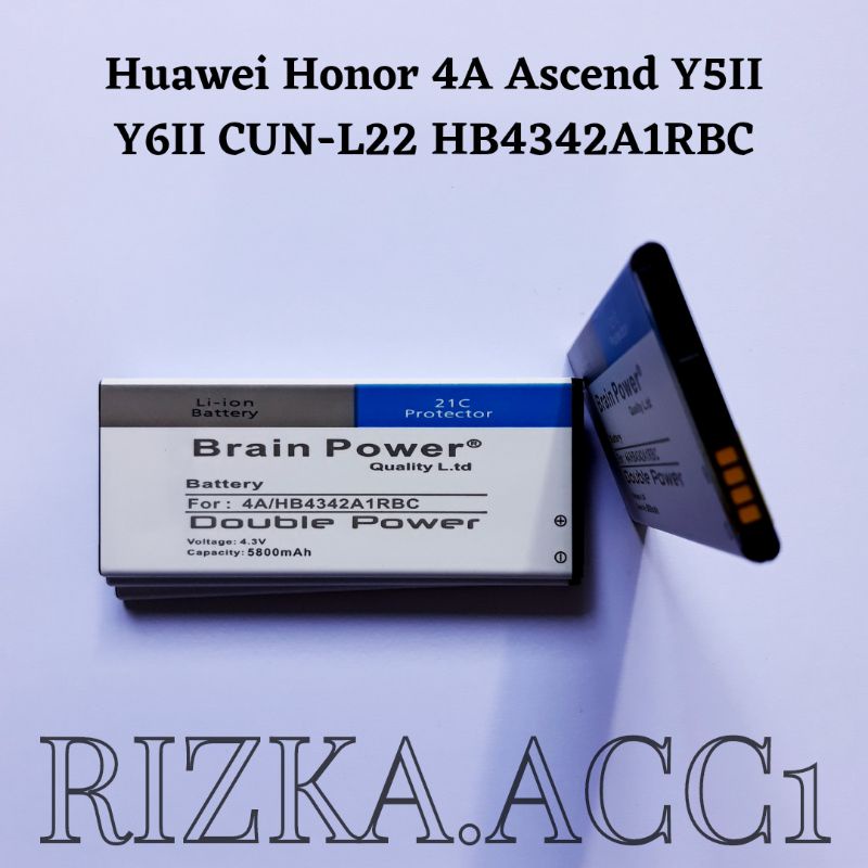 Baterai Huawei Honor 4A Ascend Y5II Y6II CUN-L22 HB4342A1RBC Double Power Battery Batrai Hp