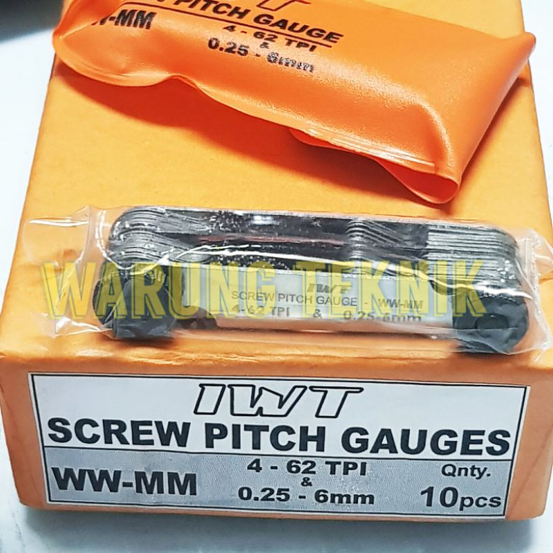 IWT MAL ULIR DRAT - SURI DRAT - THREAD SCREW PITCH GAUGE METRIC DAN INCH 52 BLADE