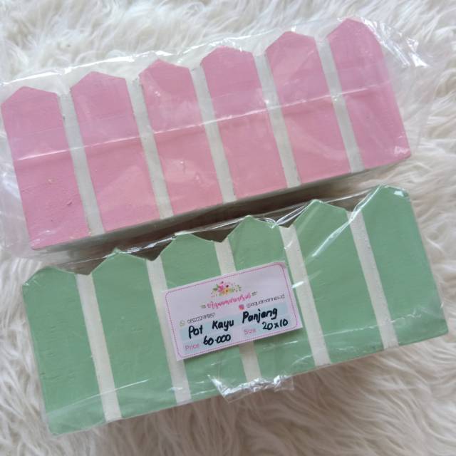 Pot kayu panjang / pot panjang / pot bunga kayu