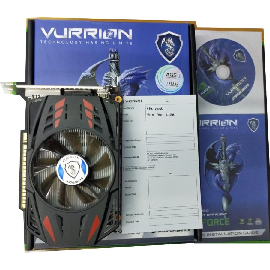 VGA VURRION GTX 750 2GB DDR5 128Bit GAMING VGA ORI MANTAFF