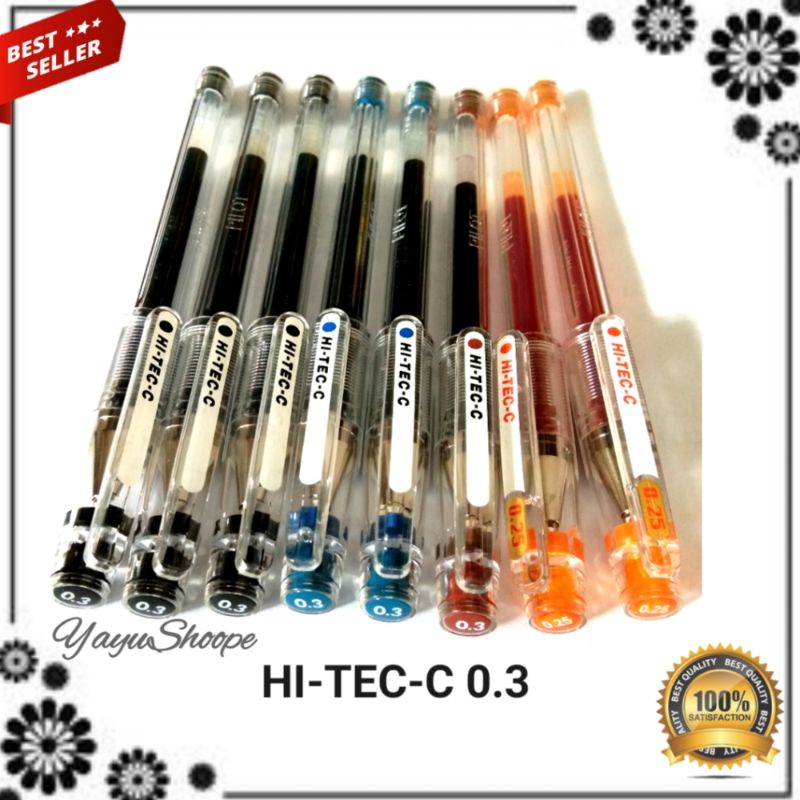 Pen Pulpen HI-TEC-C 0.3 Pilot  Hi-Tech  Refil Satuan  Hi Tec C 0.3 Original