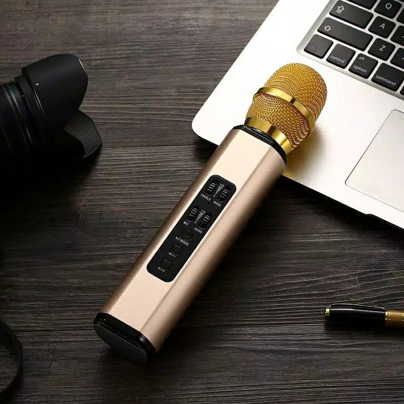 Mic Wireless Bluetooth K6/Microphone Karaoke Stereo Sound  player/Mikropon Speaker Super Bas Ktv