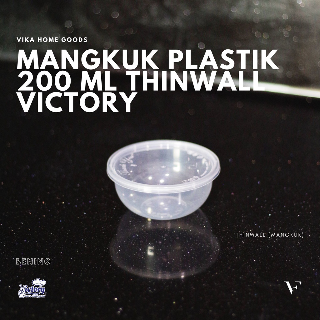 Jual Mangkuk Atau Bowl Atau Tempat Makan Plastik 200 Ml Victory