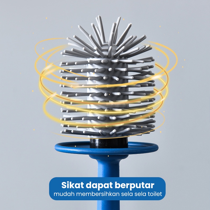 DEJAVU SIKAT TOILET SILIKON 3 IN 1 SIKAT FLEKSIBEL WC SIKAT PEMBERSIH KAMAR MANDI SILICONE SIKAT WC