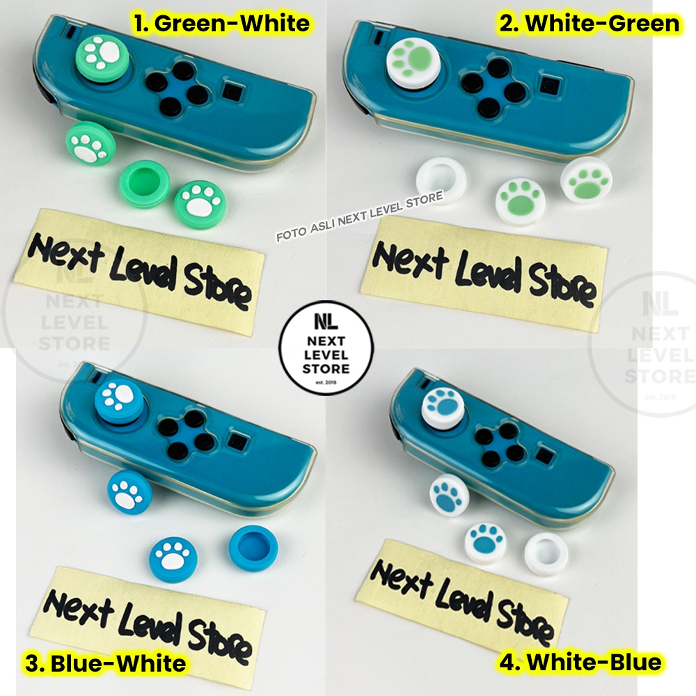 CAT PAW Thumb Grip Cover Analog Silikon Silicone Analog Caps Cap Nintendo Switch 1 pcs - Pilih di VARIASI - Premium Quality