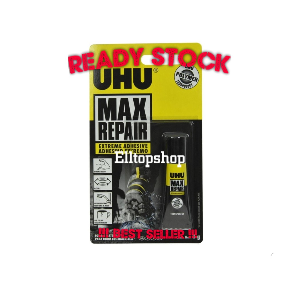 

UHU LEM PEREKAT ANTI AIR SERBAGUNA MULTIFUNGSI TRANSPARANT LENTUR MAX REPAIR 8 GR
